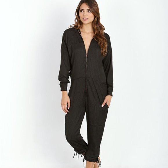 Cali Dreaming Flightsuit in Black - Picture 1 of 6